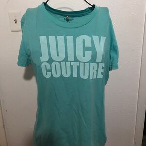 Juicy Couture Teal Logo Short Sleeve Tee